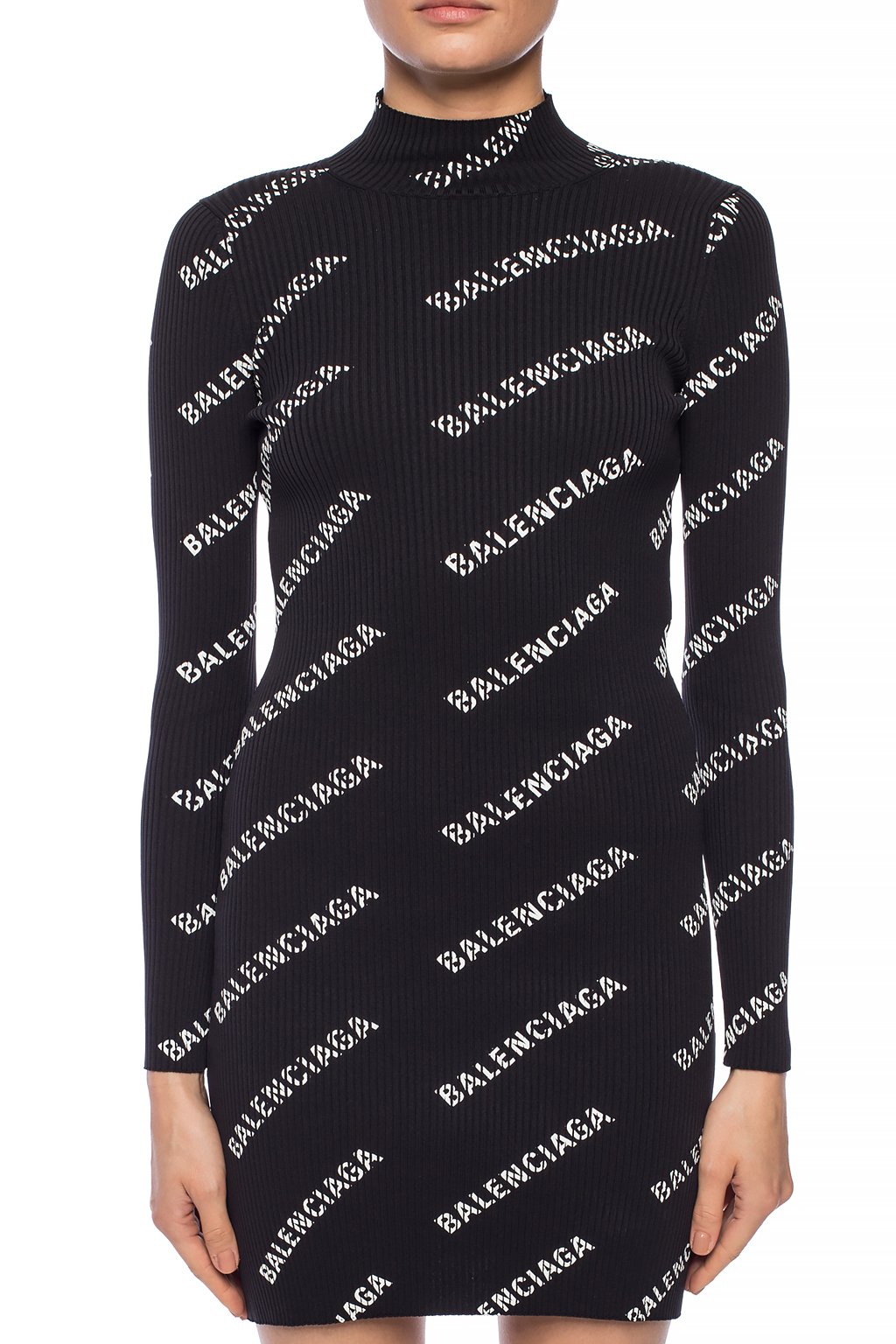 Balenciaga logo sweater dress best sale